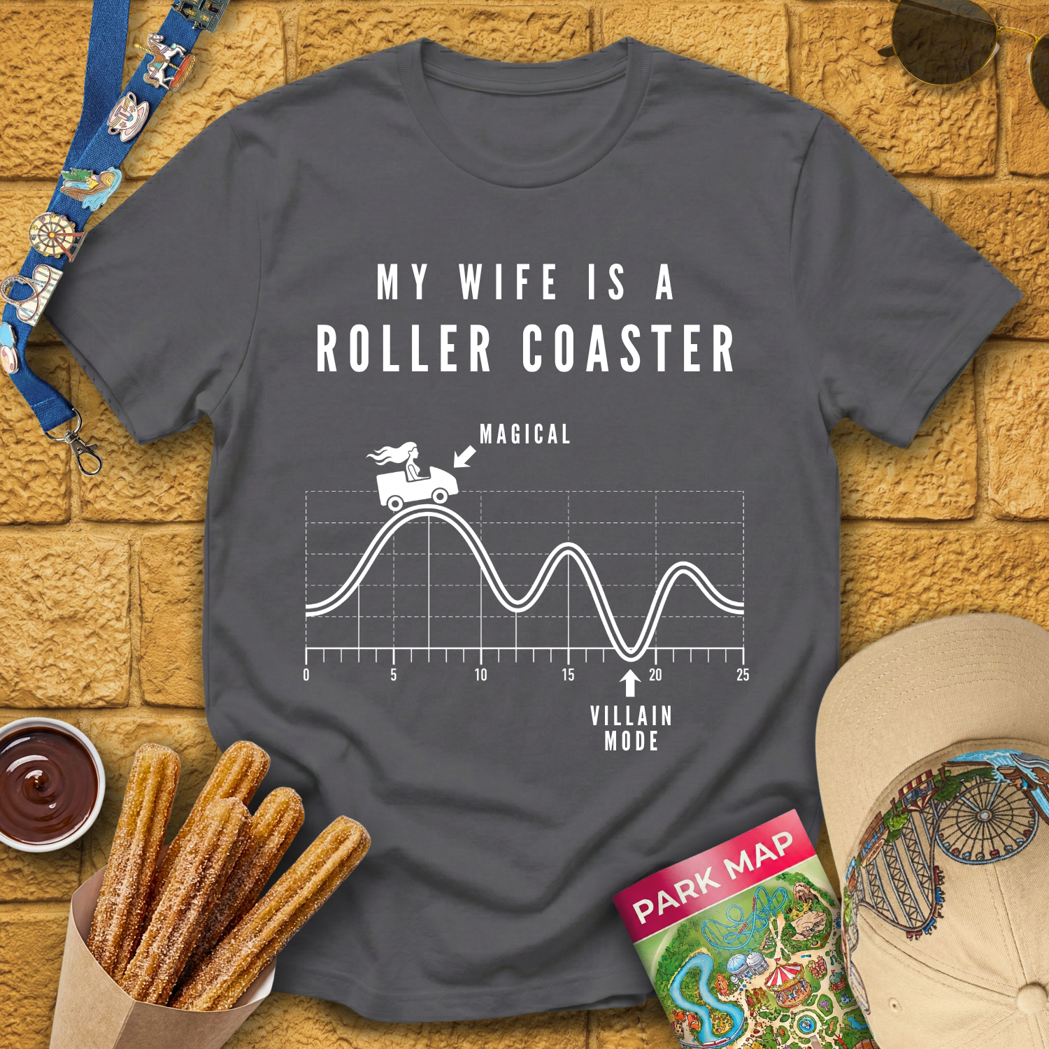 Wife Roller Coaster [Chart] T-Shirt