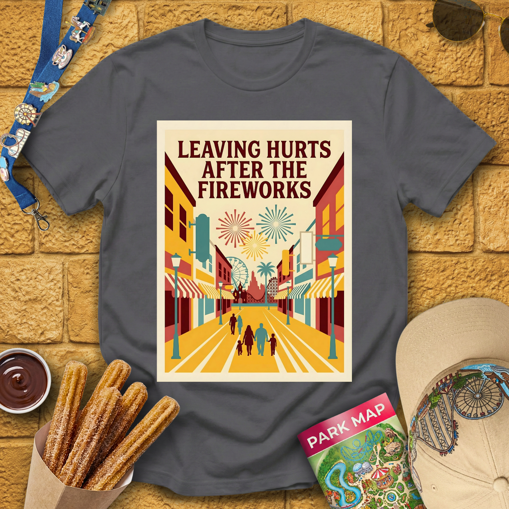 Leaving Hurts & Fireworks 2 [70sPoster] T-Shirt