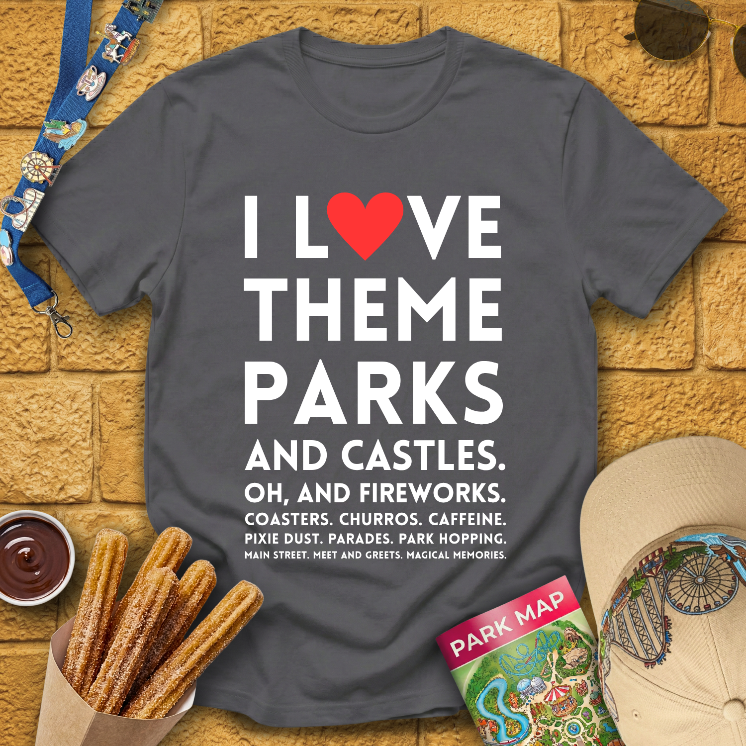 I Love Theme Parks T-Shirt
