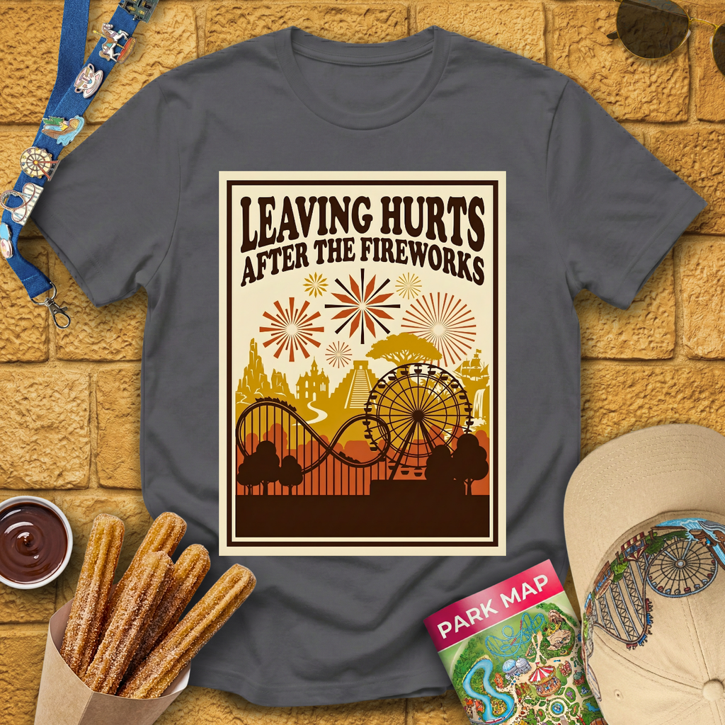 Leaving Hurts & Fireworks [70sPoster] T-Shirt