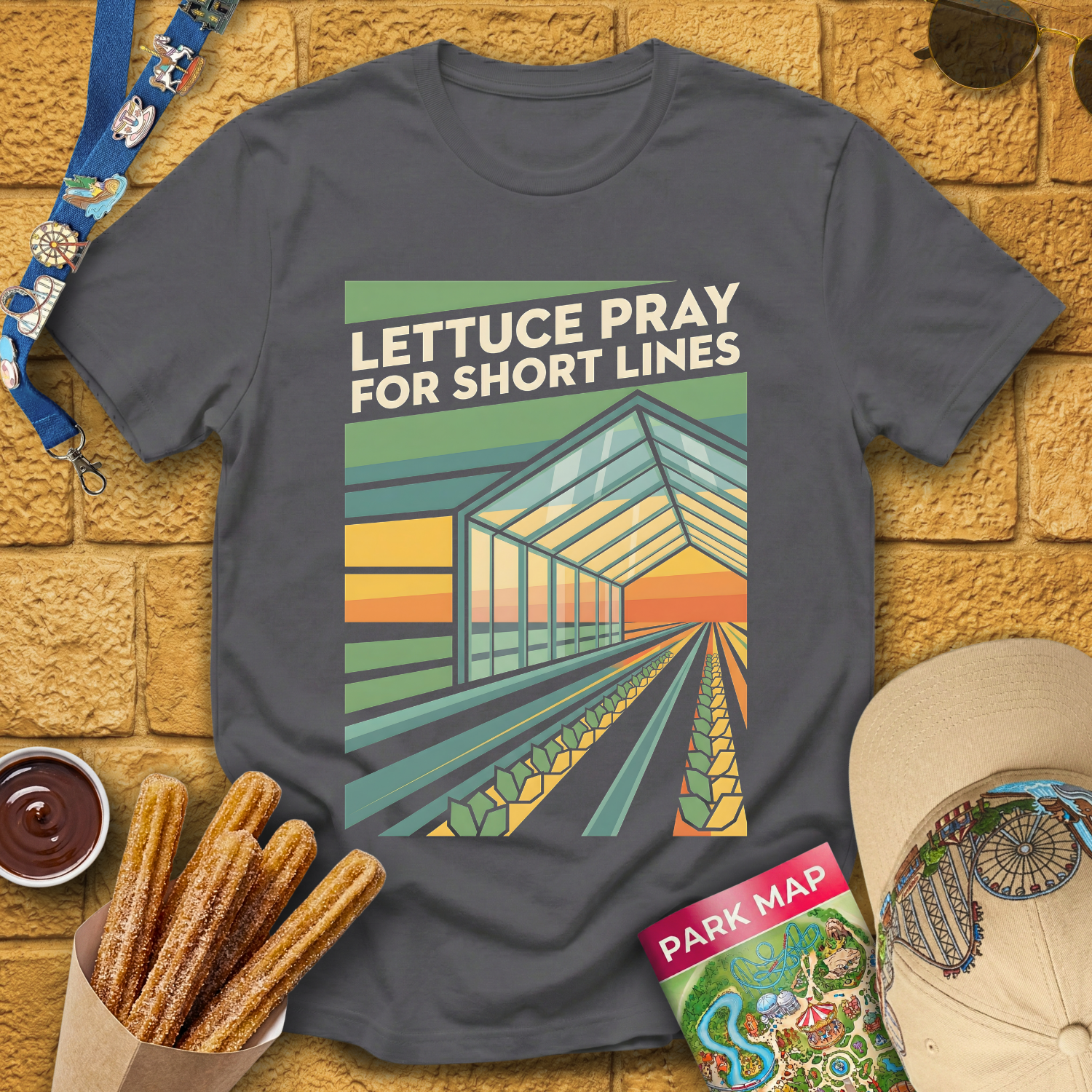 Lettuce Pray [Retro] T-Shirt