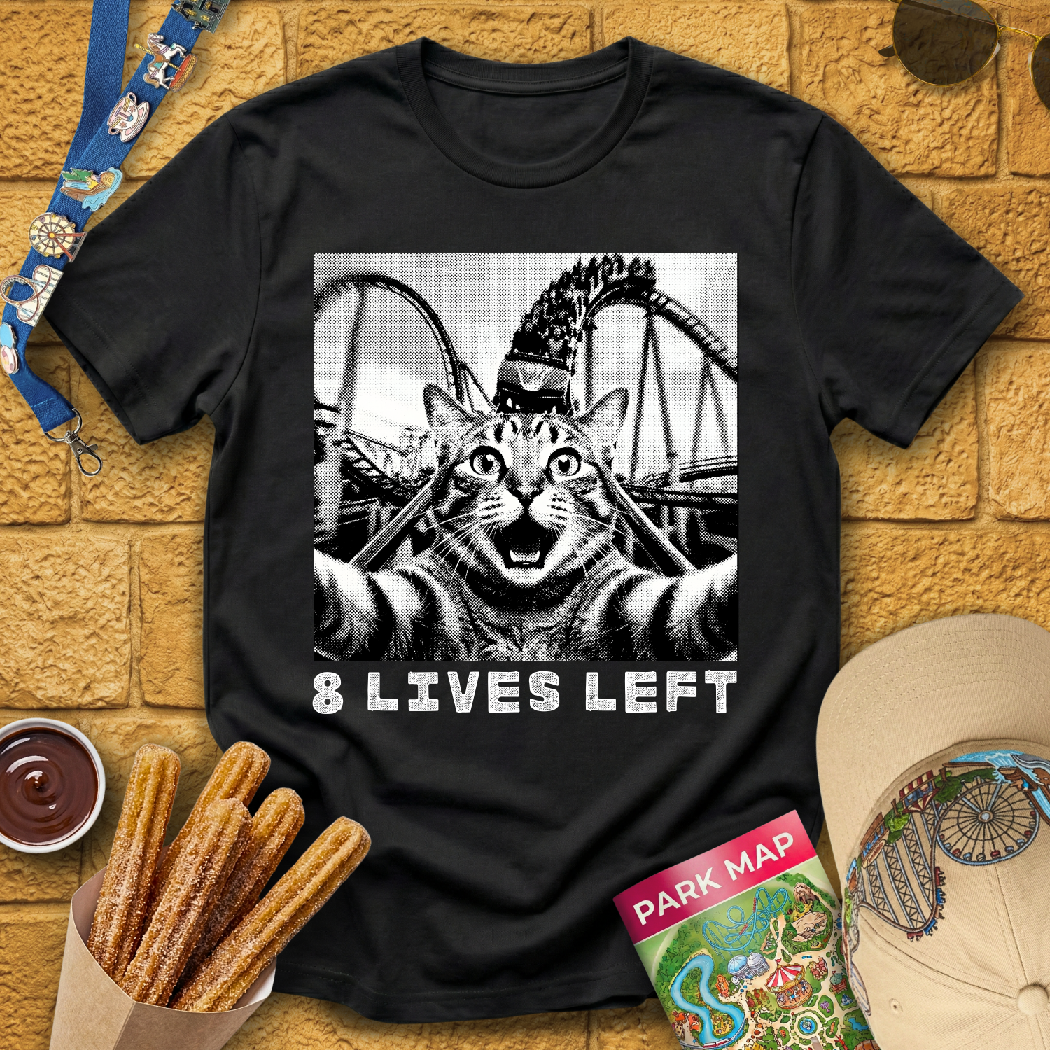 Cat 8 Lives Left T-Shirt