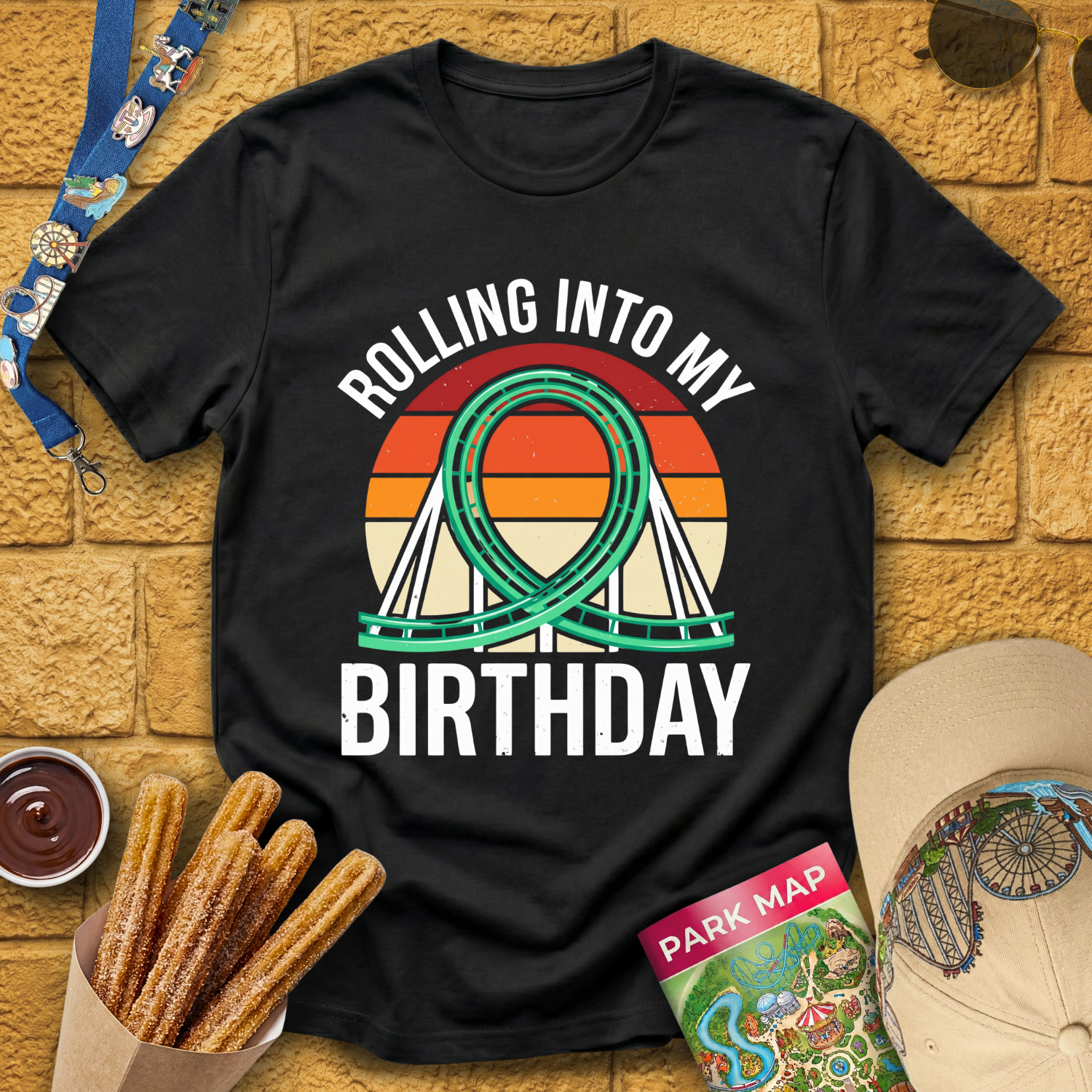 Rolling Into Birthday [Retro] T-Shirt
