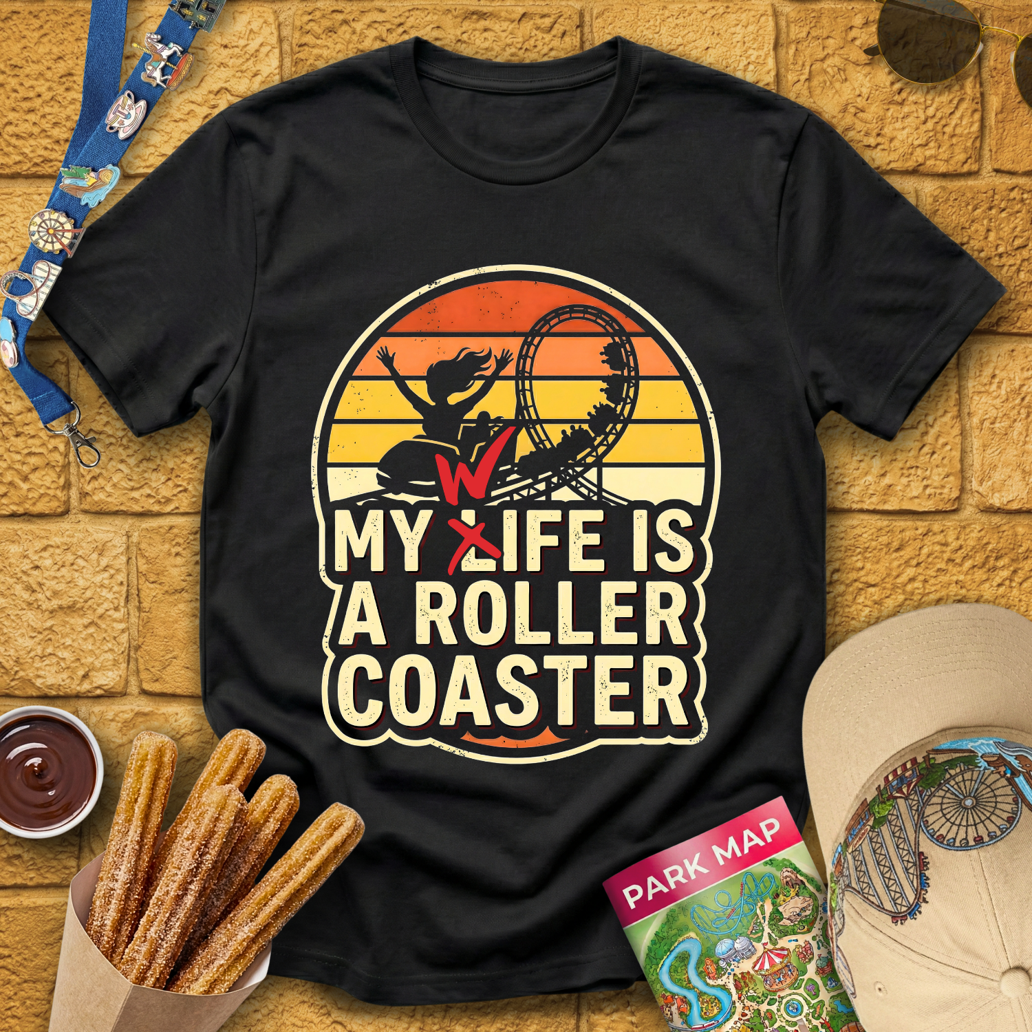 Wife Roller Coaster [70s] T-Shirt
