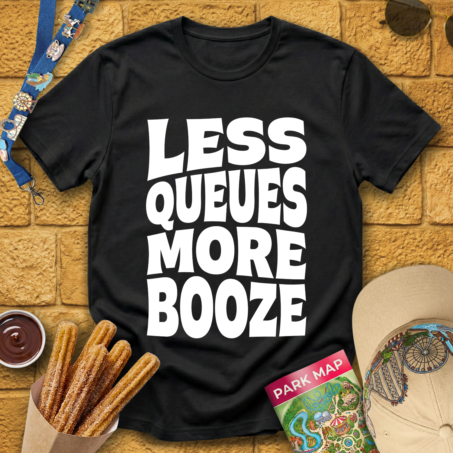 Less Queues, More Booze [Bold] T-Shirt