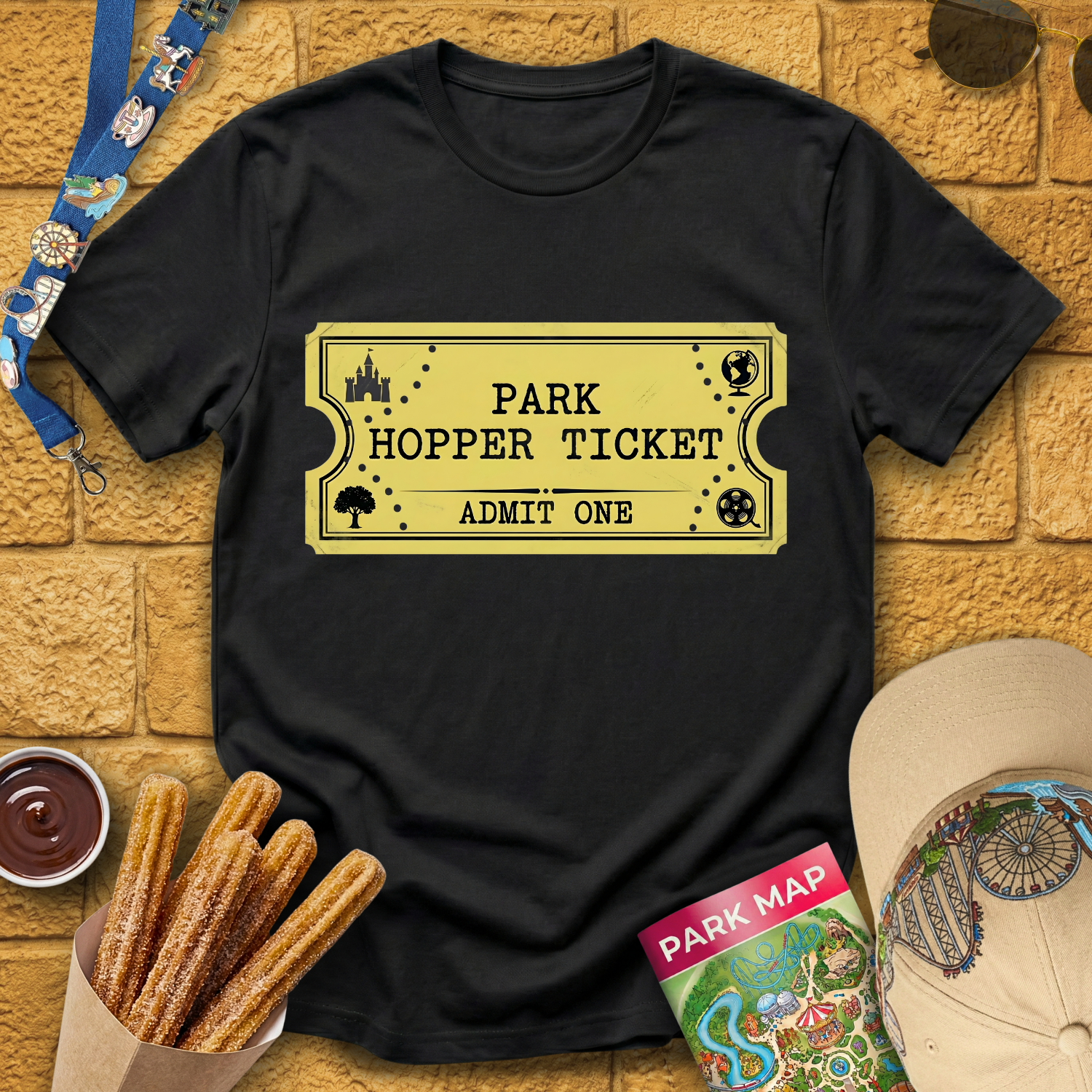 Park Hopper Ticket [Golden] T-Shirt