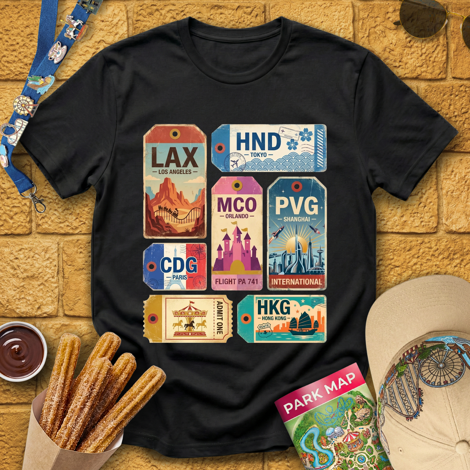Luggage Tags [Retro] T-Shirt