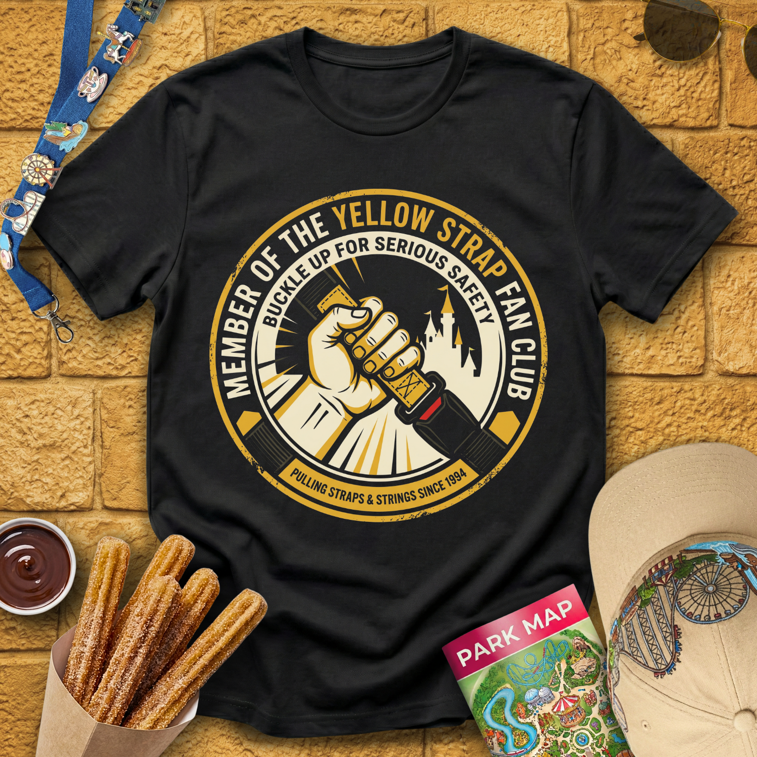 Yellow Strap Fan Club [VintageBadge] T-Shirt