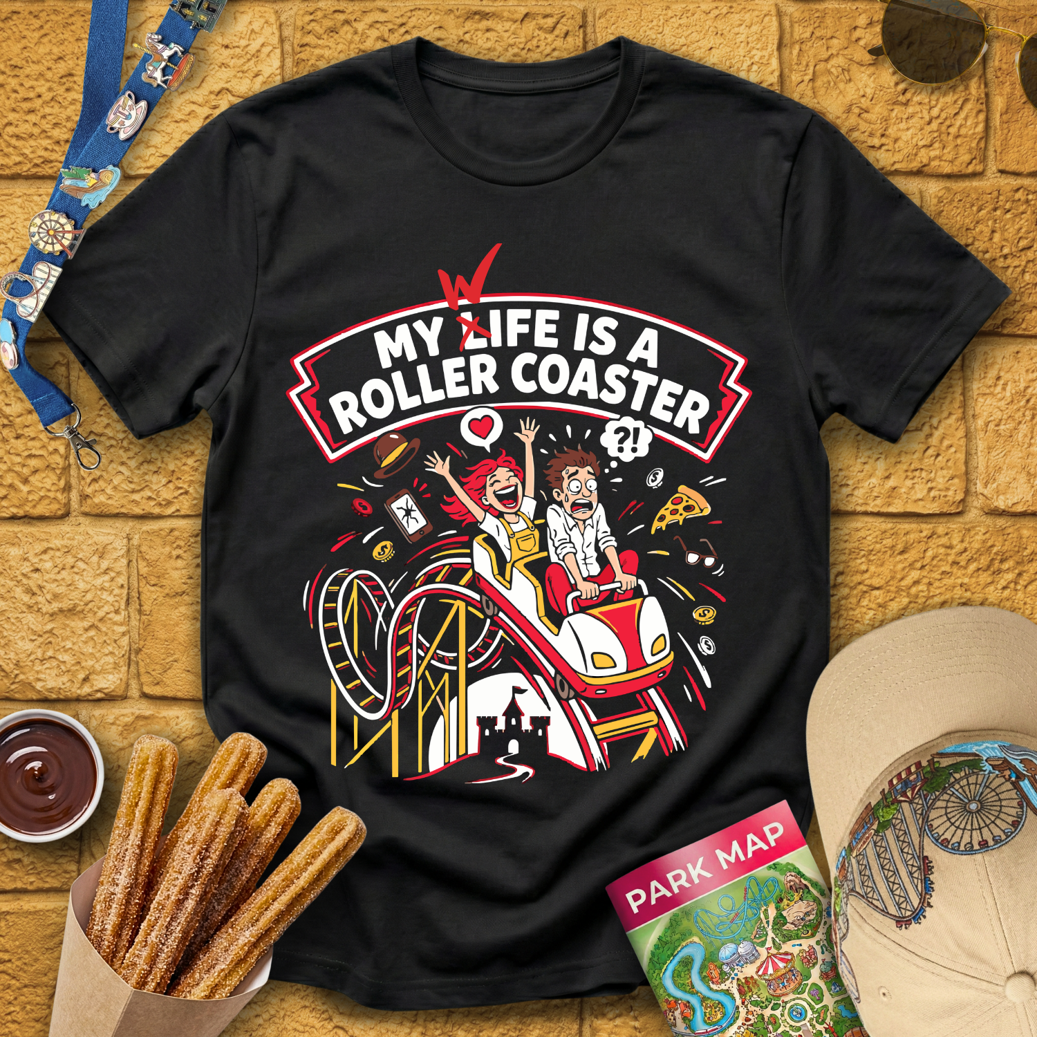 Wife Roller Coaster [Comic] T-Shirt