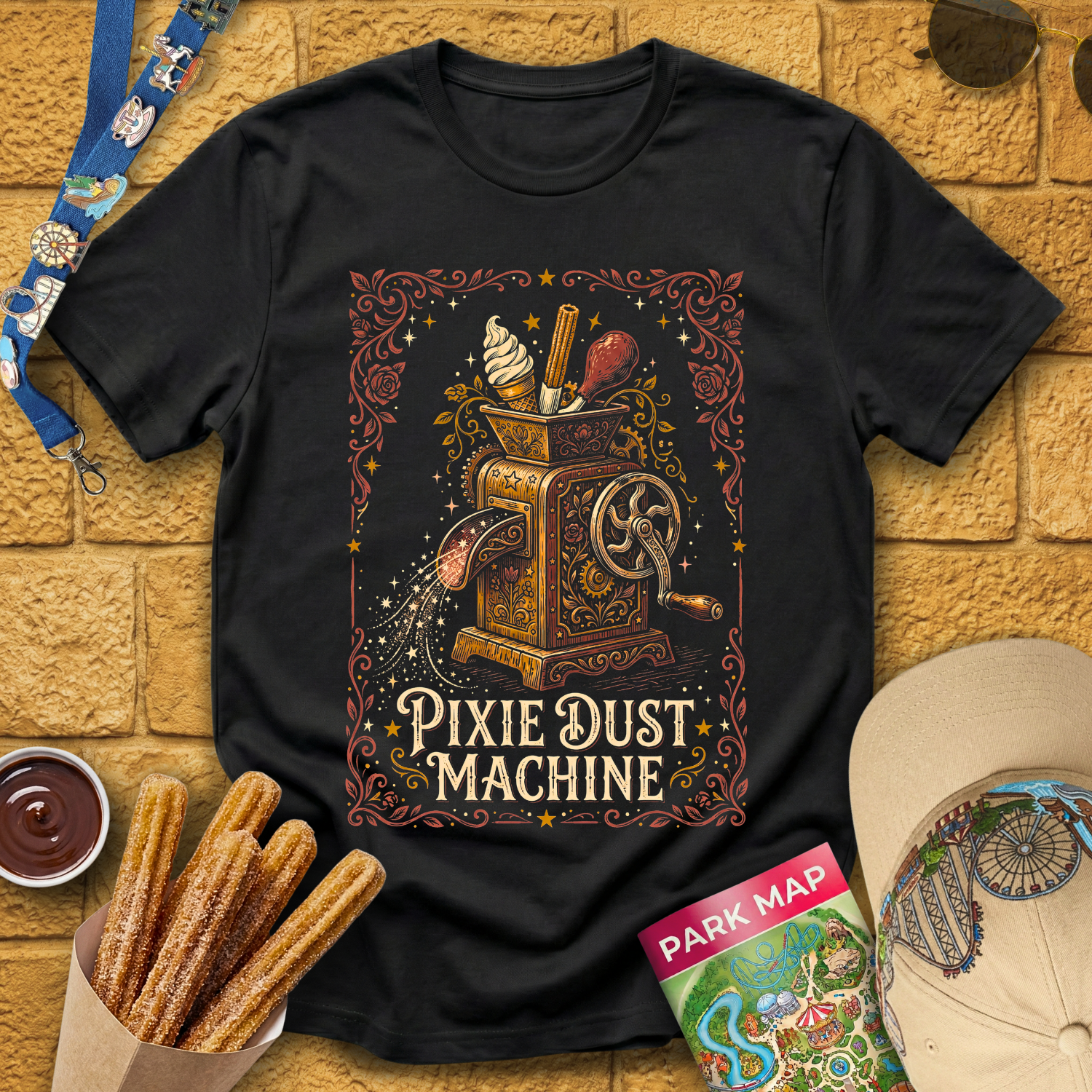 Pixie Dust Machine [Woodcut] T-Shirt