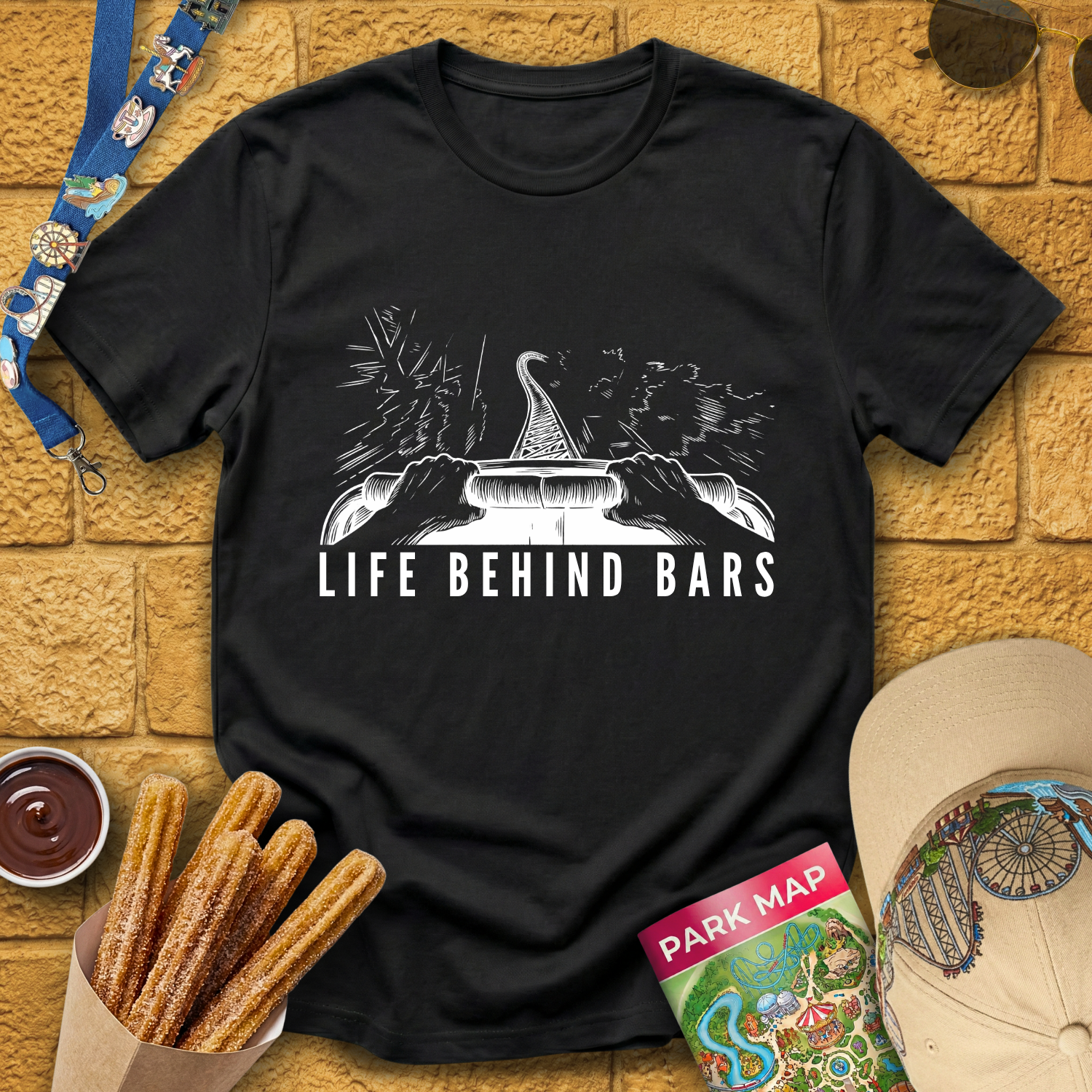 Life Behind Bars [Woodcut] T-Shirt
