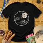 Christmas Park Flight [Badge] T-Shirt for Theme Park Fans (Black)
