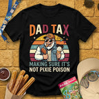 Dad Tax [70s] T-Shirt for Theme Park Fans (Black)