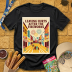Leaving Hurts & Fireworks 2 [70sPoster] T-Shirt