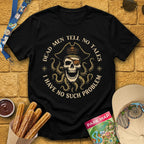 Dead Men Pirates [Circular] T-Shirt for Theme Park Fans (Black)