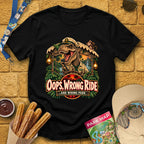 Dinosaur Skipper [Illu] T-Shirt for Theme Park Fans (Black)