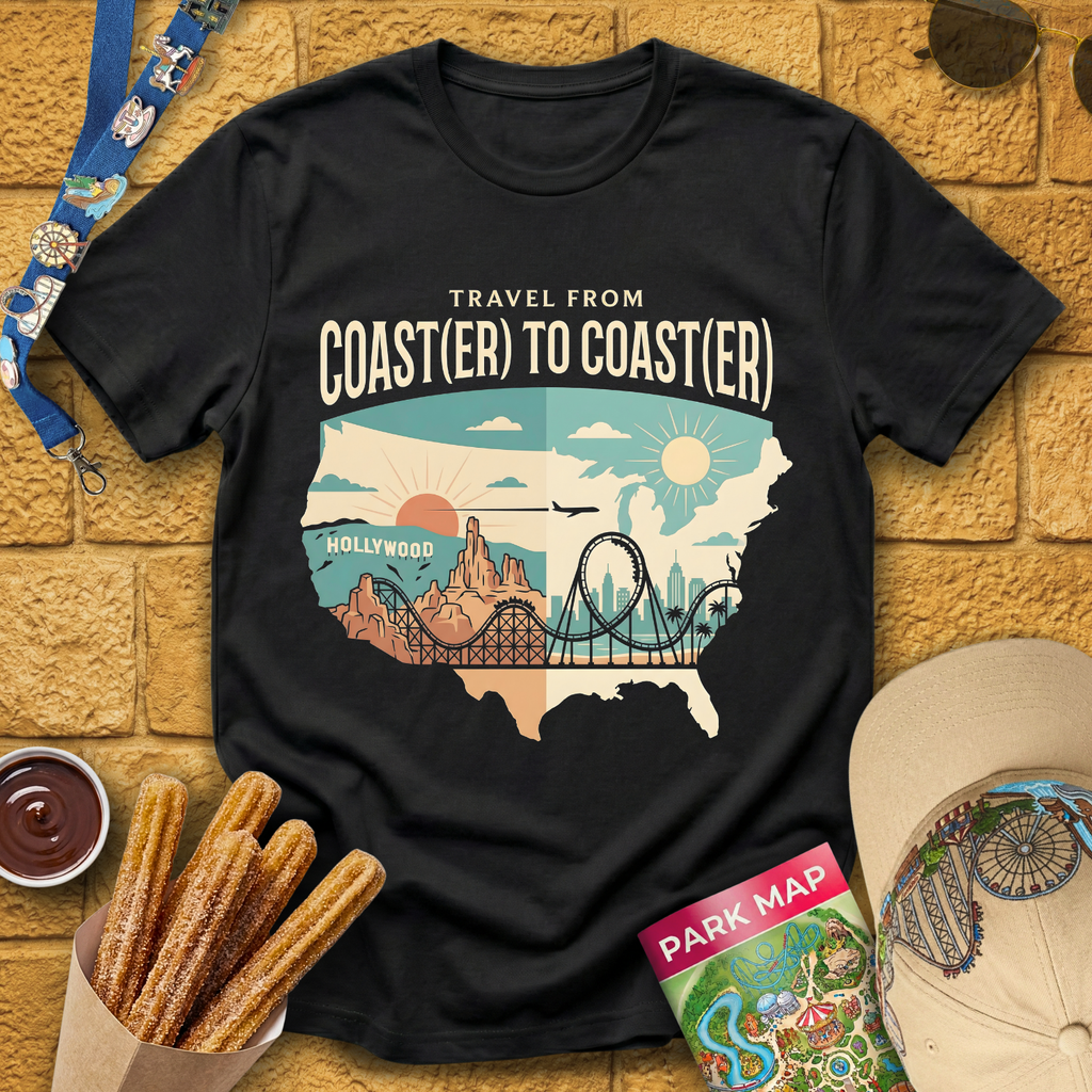 Coast(er) to Coast(er) [Map] T-Shirt