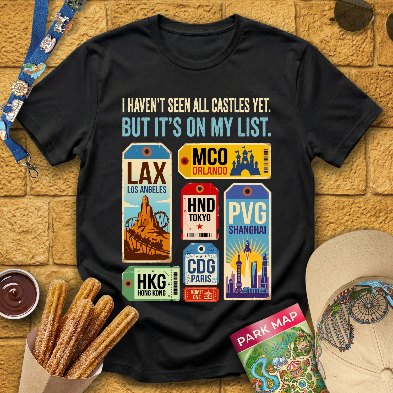 Castles On My List [Tags] T-Shirt