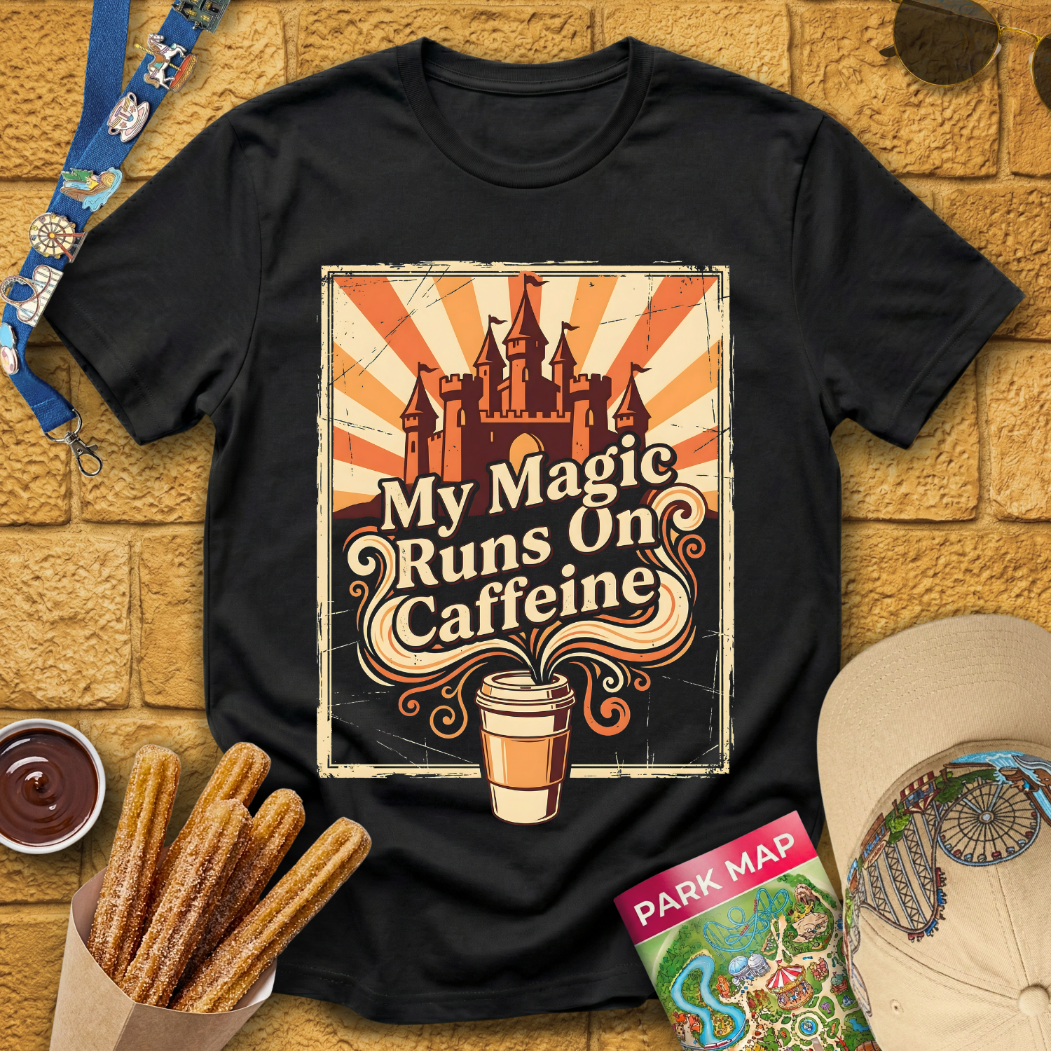 Magic Runs on Caffeine [70s] T-Shirt