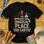 Most Magical Face [Bold] T-Shirt for Theme Park Fans (Black)