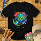 My Kind Of World [ArtBurst] T-Shirt for Theme Park Fans (Black)