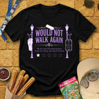 Not Walk Again [Haunted] T-Shirt for Theme Park Fans (Black)