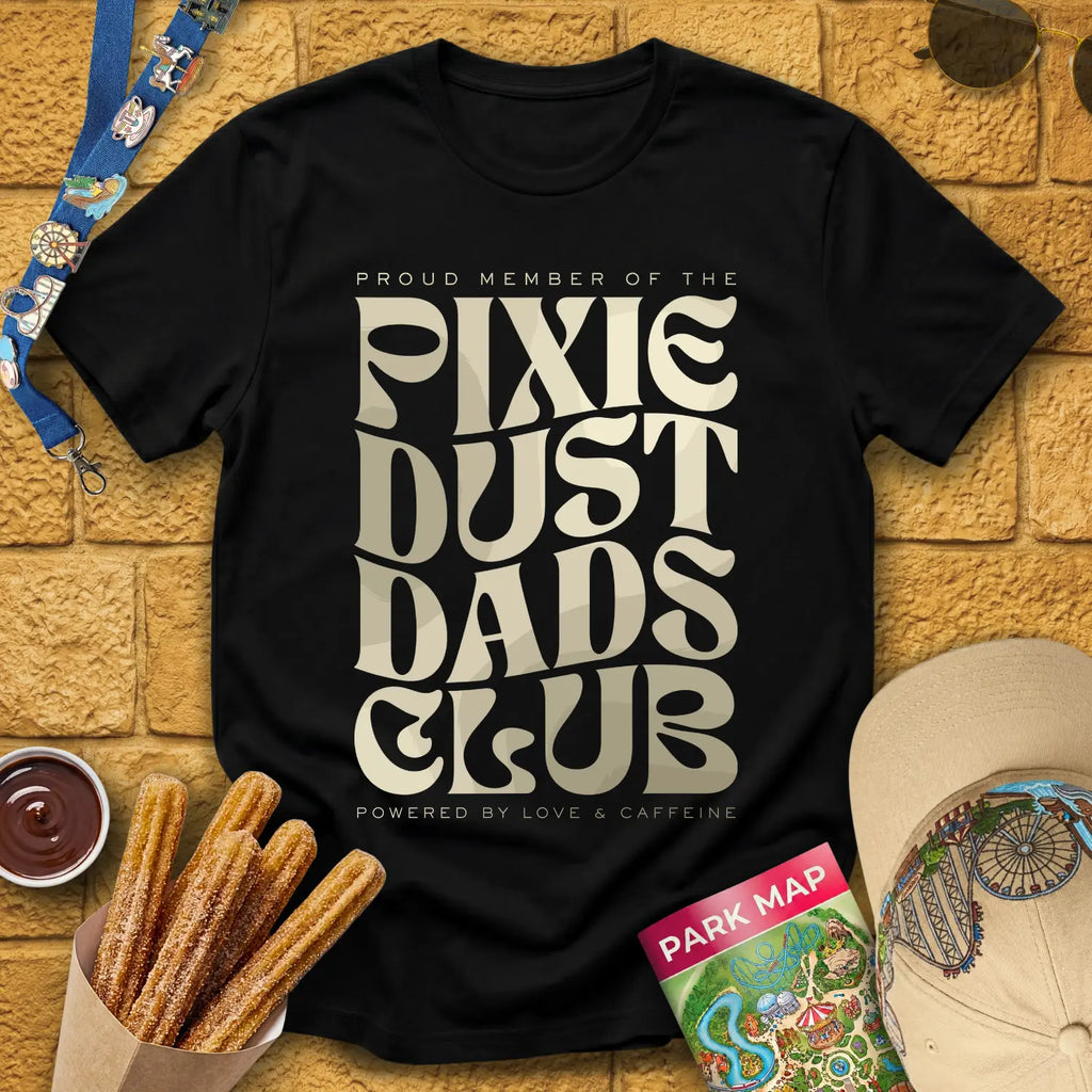 Pixie Dust Dads [Bold] T-Shirt for Theme Park Fans (Black)