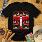 Pixie Dust Xmas [PixKnit] T-Shirt for Theme Park Fans (Black)