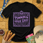 Pumpkins & Pixie Dust [Victorian] T-Shirt for Theme Park Fans (Black)