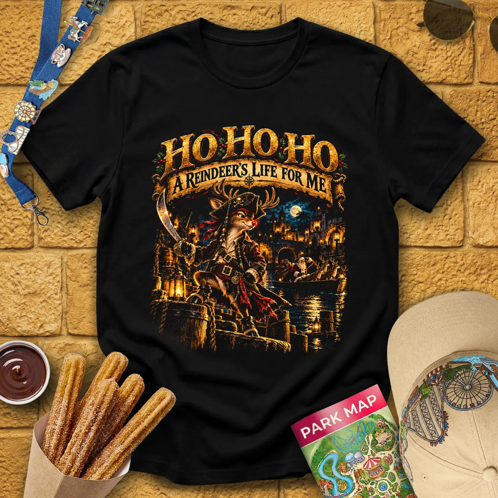 Reindeer's Life [Cinematic] T-Shirt for Theme Park Fans (Black)