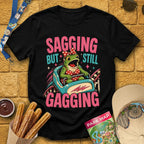 Sagging But Gagging [RetroPop] T-Shirt for Theme Park Fans (Black)