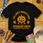 Spookship Earth [Emblem] T-Shirt for Theme Park Fans (Black)