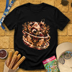 Teacups Santa [Cinematic] T-Shirt for Theme Park Fans (Black)