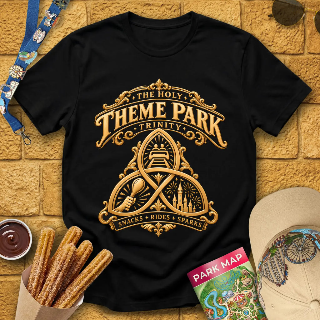 Theme Park Trinity [Elite] T-Shirt for Theme Park Fans (Black)
