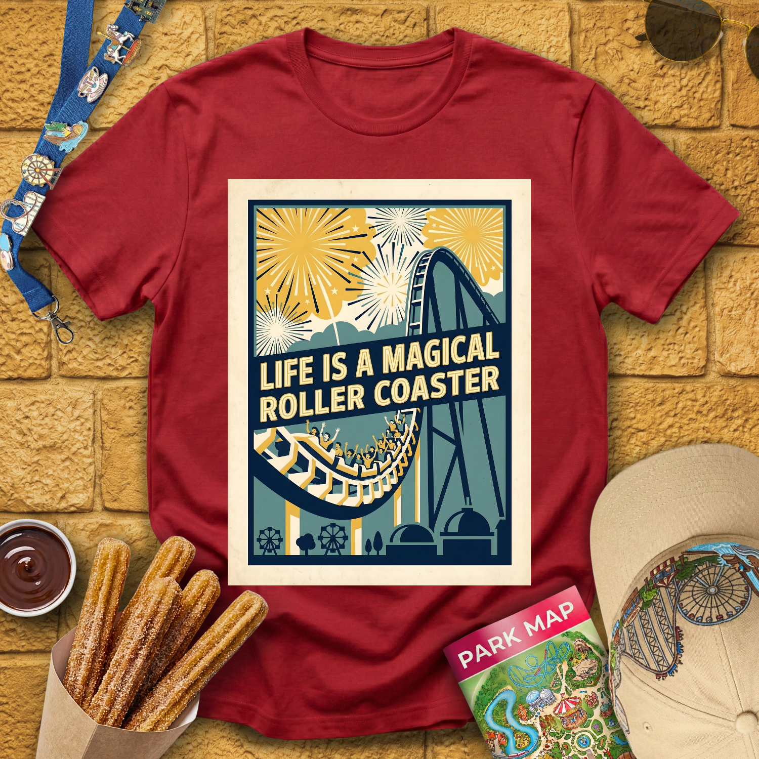 Life Is A Roller Coaster [40sPoster] T-Shirt