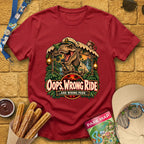 Dinosaur Skipper [Illu] T-Shirt for Theme Park Fans (Antique Cherry Red)