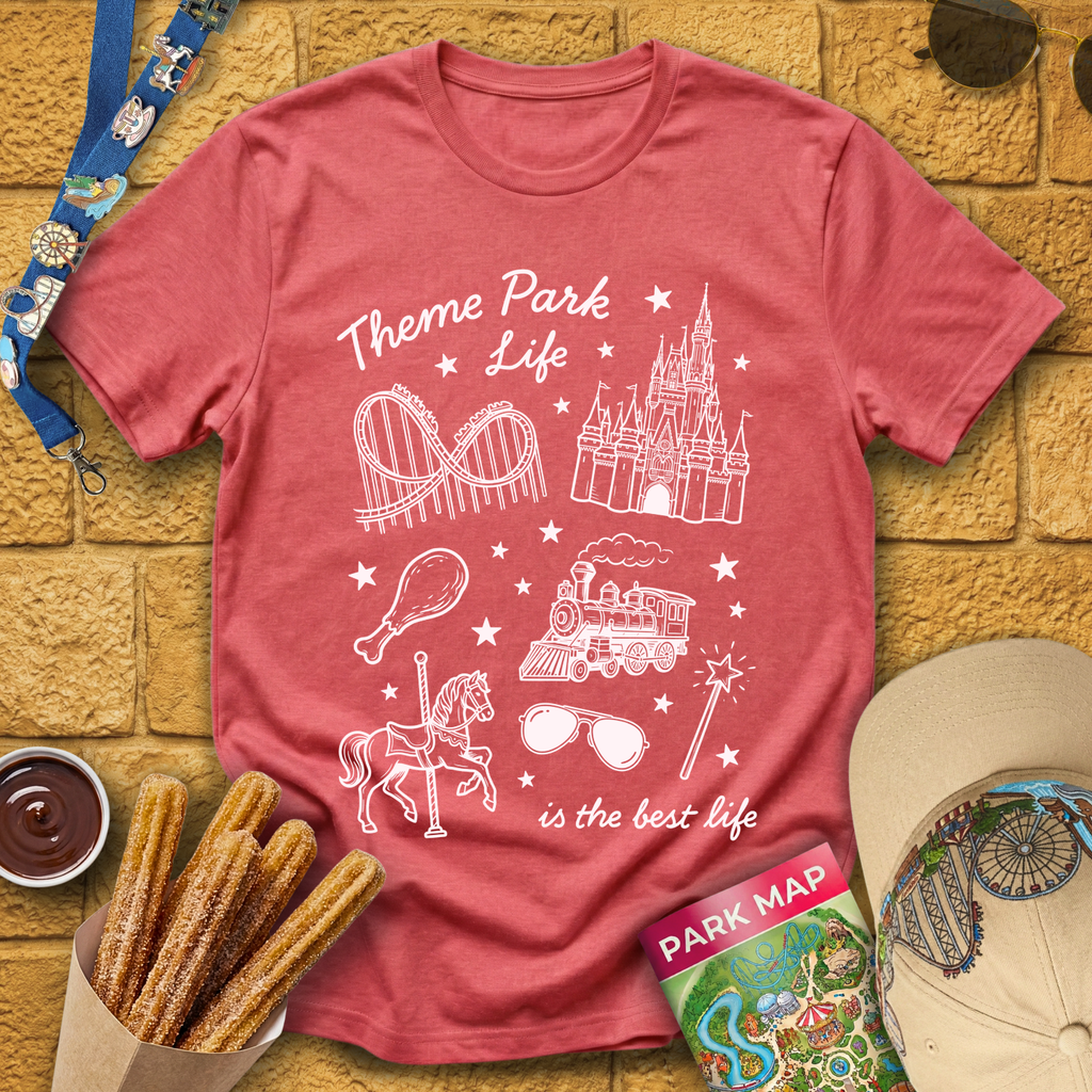 Theme Park Life [LineArt] T-Shirt