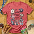 Drama Process [ArtComic] T-Shirt for Theme Park Fans (Heather Red)