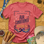 Here For AC Rides [30sPoster] T-Shirt for Theme Park Fans (Heather Red)