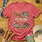 Im The Map [FunArt] T-Shirt for Theme Park Fans (Heather Red)