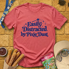 Pixie Dust Distracted [Artsy] T-Shirt for Theme Park Fans (Heather Red)