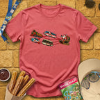 Santa's Special Sleigh [Retro] T-Shirt for Theme Park Fans (Heather Red)