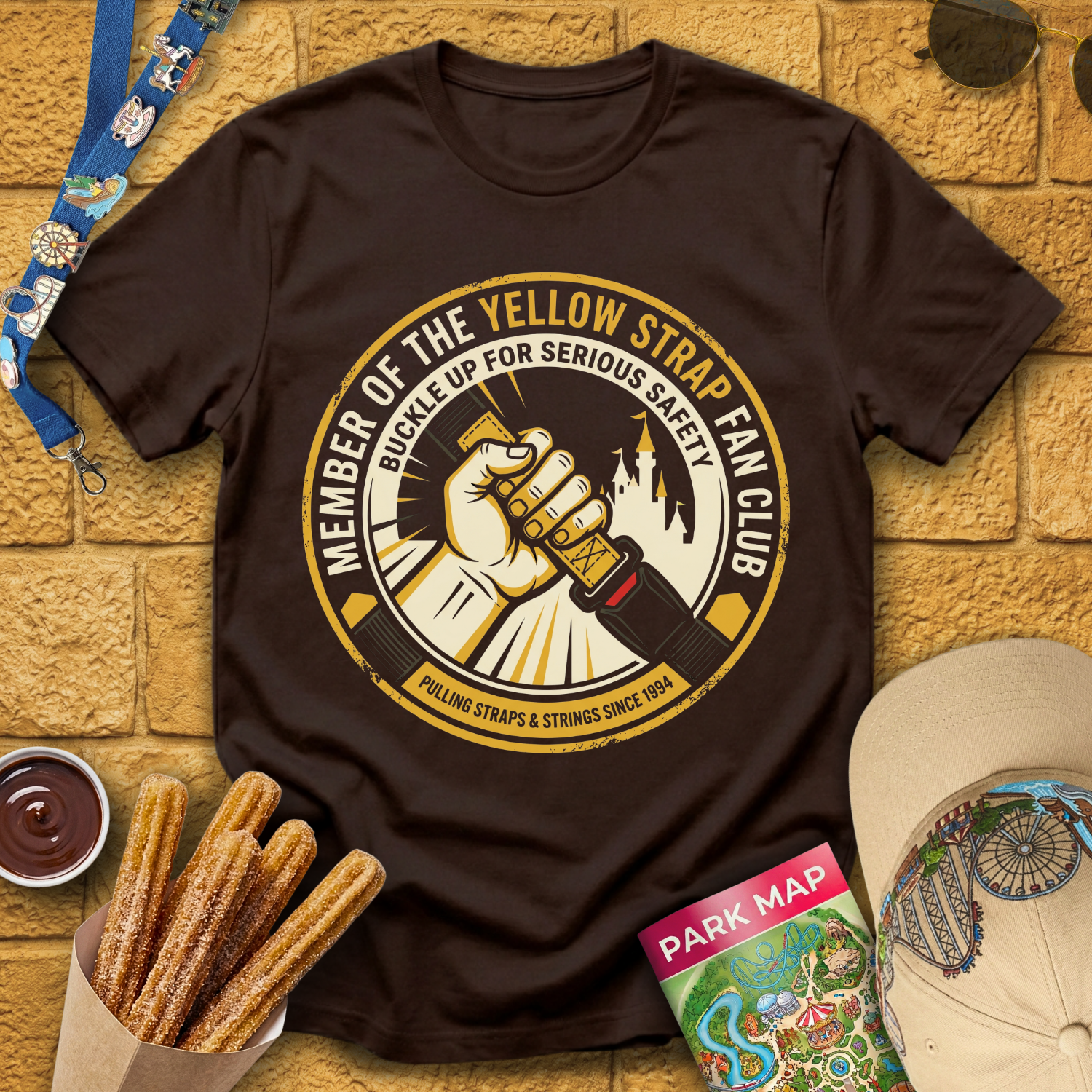 Yellow Strap Fan Club [VintageBadge] T-Shirt