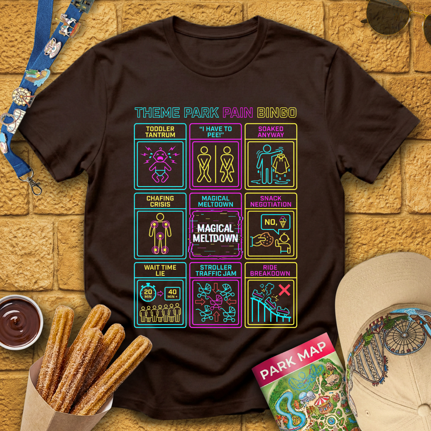 Theme Park Bingo [Arcade] T-Shirt