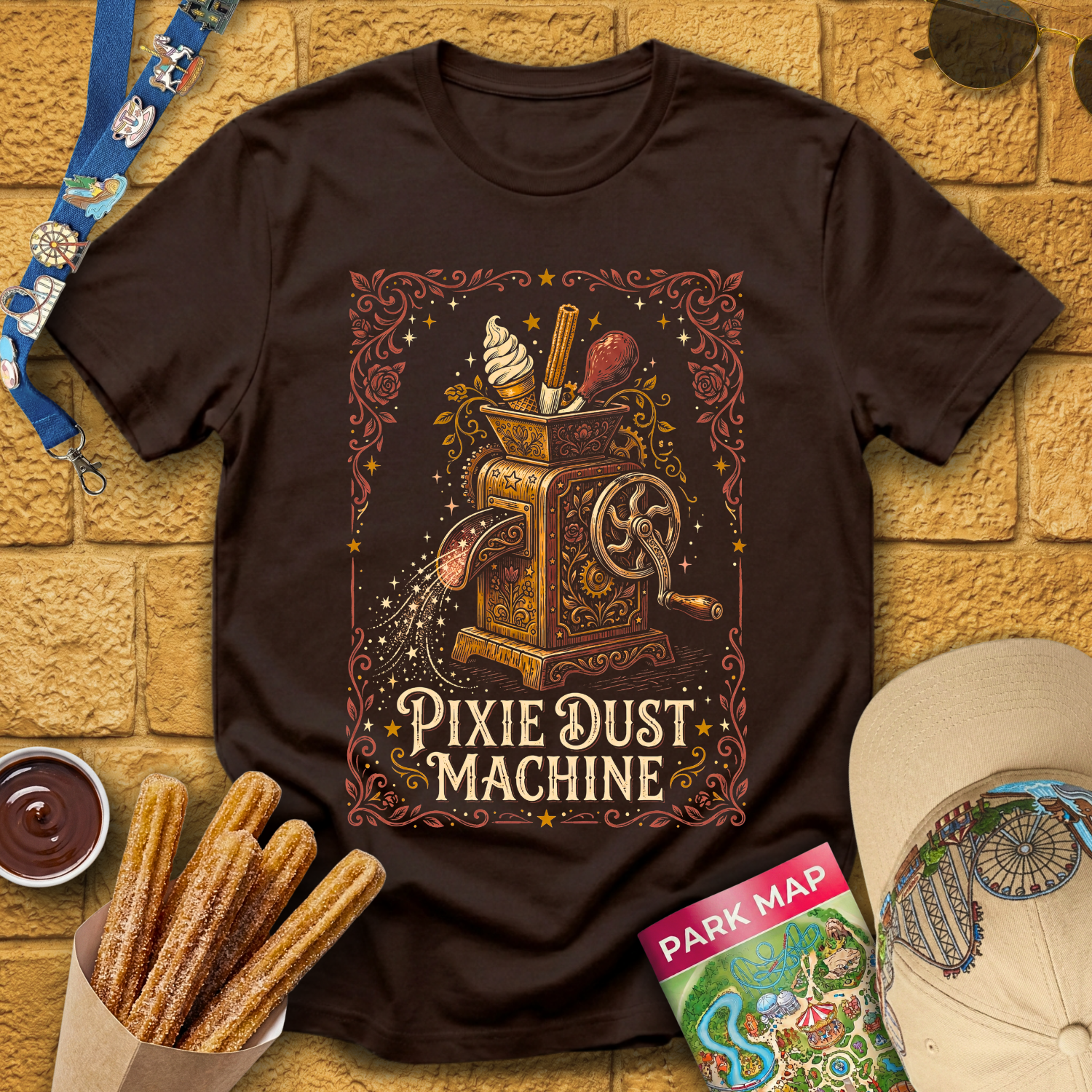 Pixie Dust Machine [Woodcut] T-Shirt