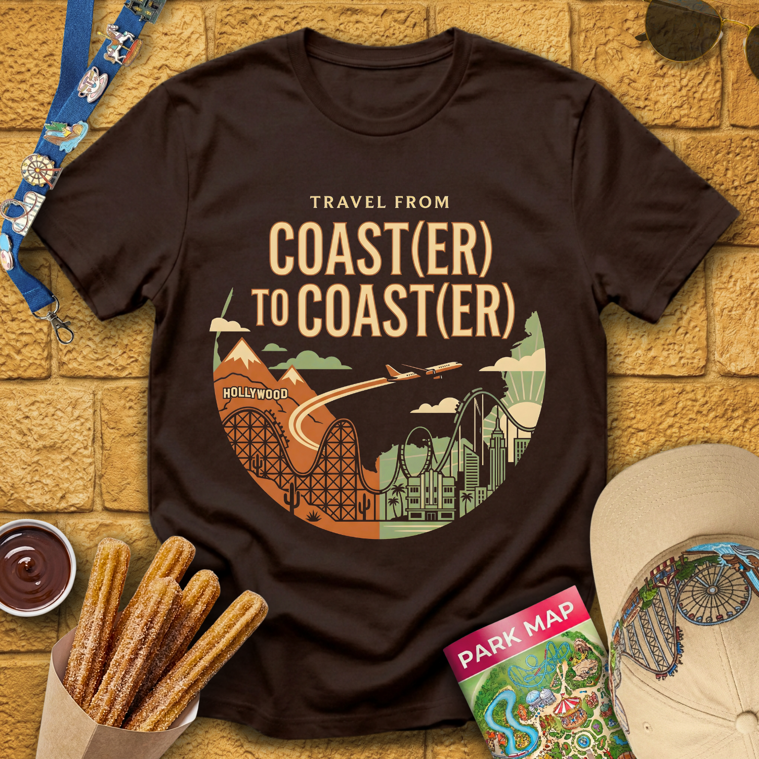 Coast(er) to Coast(er) [Badge] T-Shirt