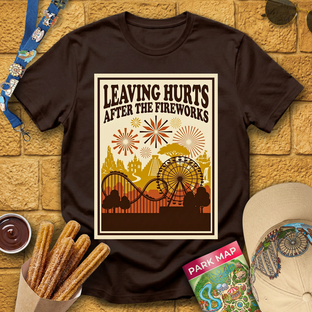 Leaving Hurts & Fireworks [70sPoster] T-Shirt