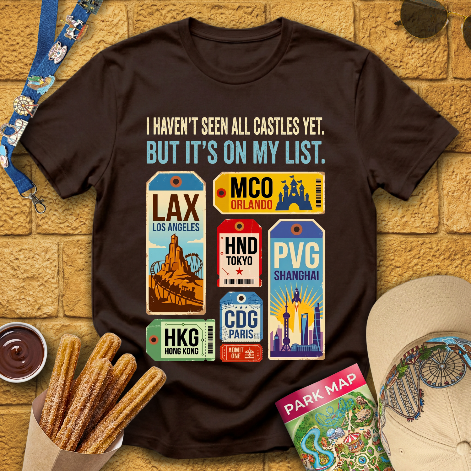 Castles On My List [Tags] T-Shirt