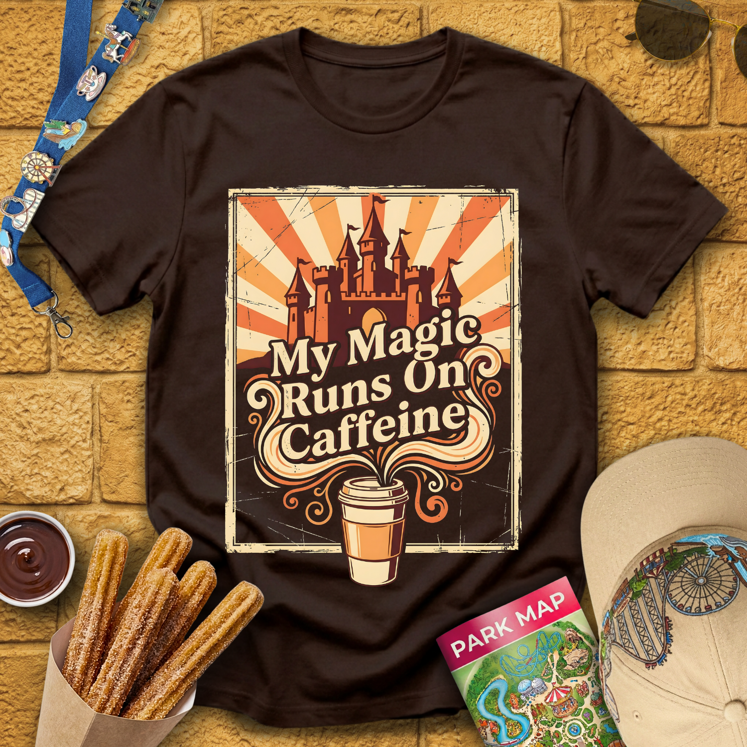 Magic Runs on Caffeine [70s] T-Shirt