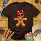 Gingerbread Lady [Impasto] T-Shirt for Theme Park Fans (Dark Chocolate)
